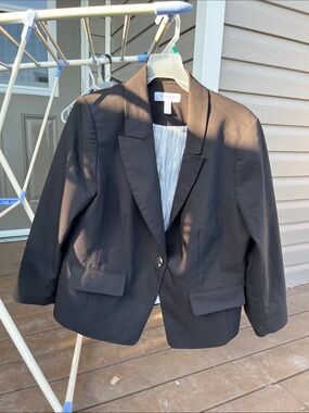 Addition Elle size 18 tailored Single-Button black Blazer. PTP 24". XL